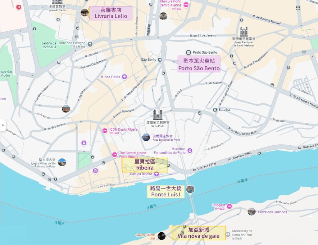 葡萄牙波多地圖