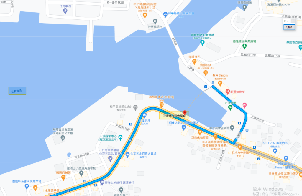 正濱漁港map