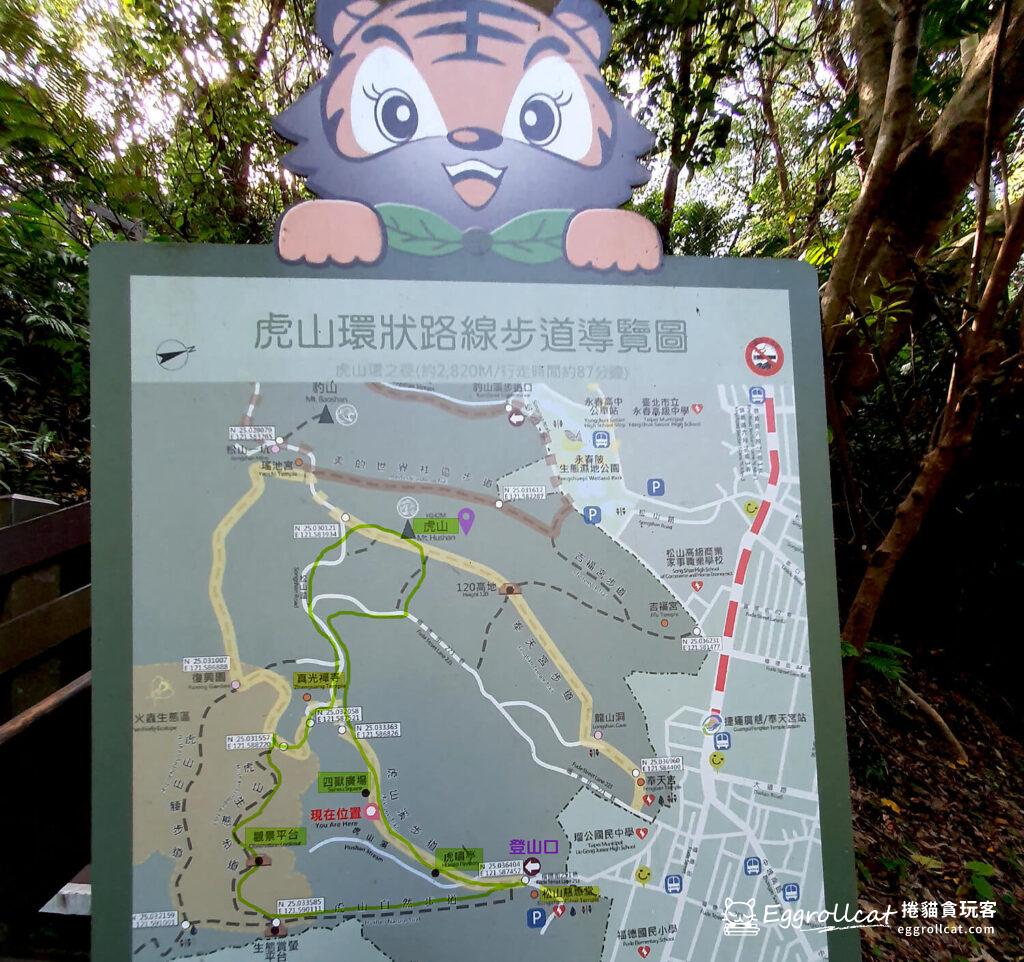 台北虎山親山步道路線地圖