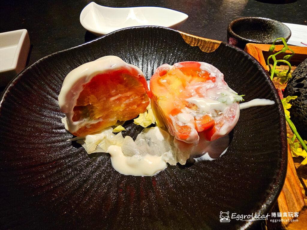 藝奇日本料理-先付-前菜-煄鮮魚番茄佐優格醬